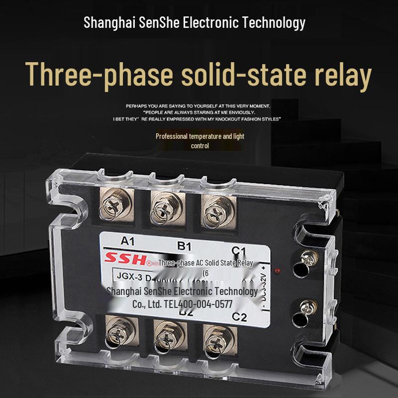 Sen She Three-Phase Solid State Relay 40A 480V DC Control AC 80-100-150A SSR60 MGR-3