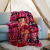 Betty Boop Love Print Flannel Blanket, Soft Warm Lightweight Throw Blanket for living Room,Sofa Bed Camping office