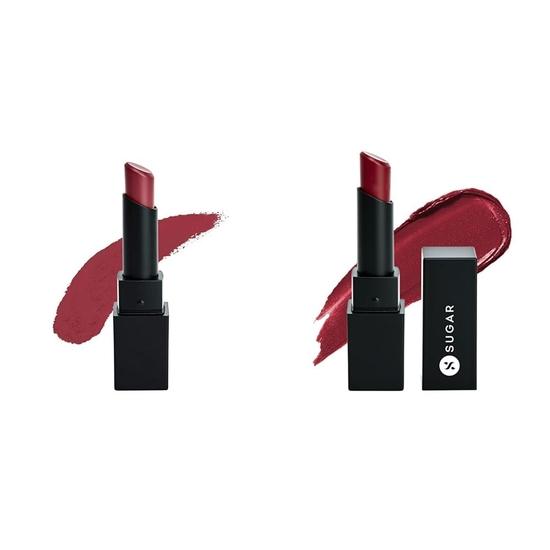 SUGAR Косметика - Стойкая матовая помада - 02 Red Rush (Красный с оттенками розового и SUGAR Cosmeticss - 3,5 г - Водостойкий