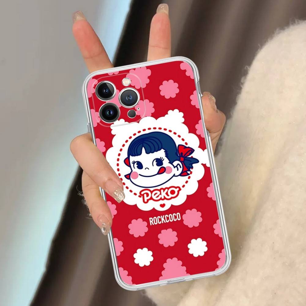 Мультяшная Милая M-milky P-pekochan Прозрачный Чехол Для Телефона Для IPhone 16 15 14 13 12 11 Pro Max Plus Мягкий Чехол