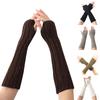 Women's Winter Fingerless Gloves Wrist Hand Arm Soft Warmer Knitted Mittens
