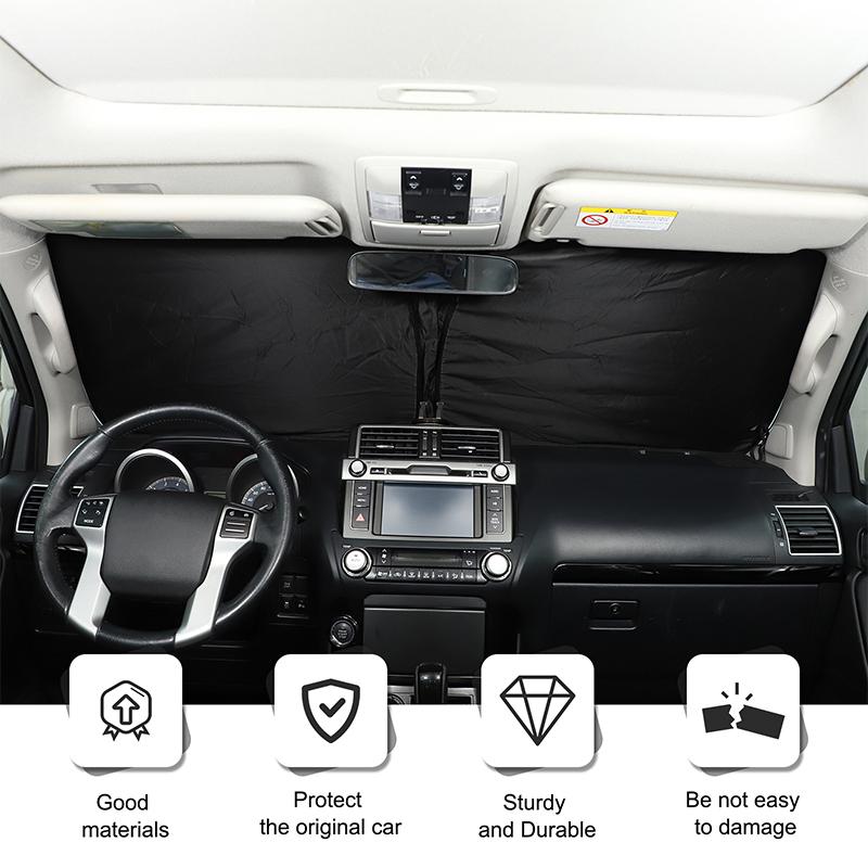 For Toyota Land Cruiser Prado 150 LC150 2010- Silver Tape Car Front Glass Anti-UV Sunshade Car Accessories