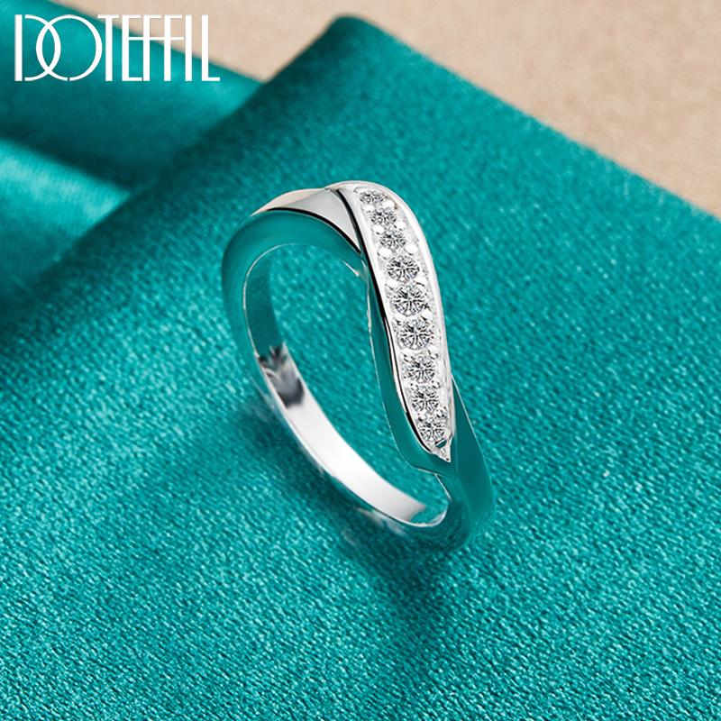 Кольцо из стерлингового серебра 925 пробы с витым цирконом класса ААА, модные свадебные украшения