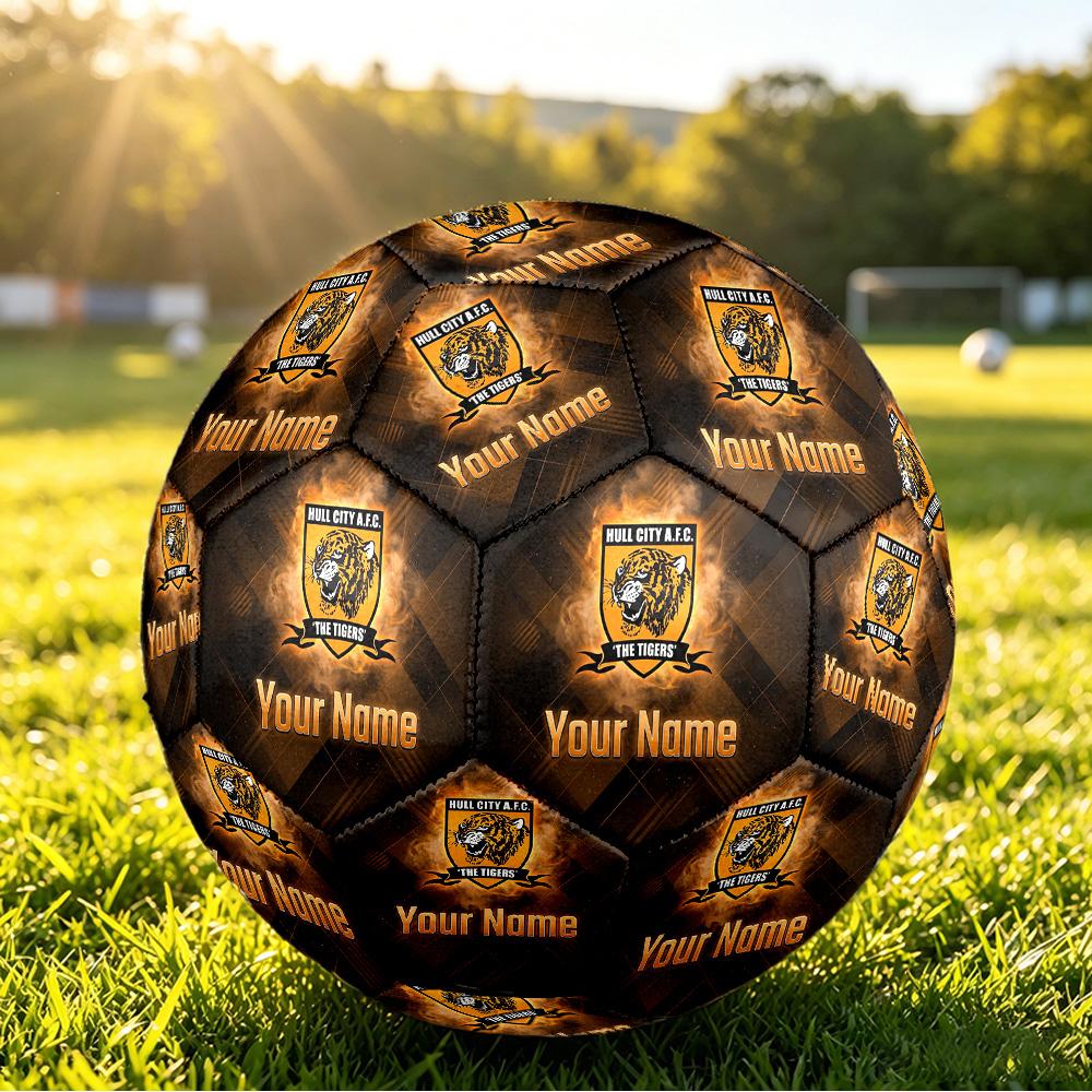 Hull FC Size 5 Football, Custom Name Text Personalized Soccer Ball Sport Training Gift