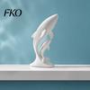 Whale Art for Nursery Decor 3D Printed Ornaments, Mother And Child Figurines, Matte Solid Color Figurine Modern Minimalist Double Sculpture