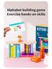 Penguin-Themed Wooden Alphabet Stacking Blocks for Kids
