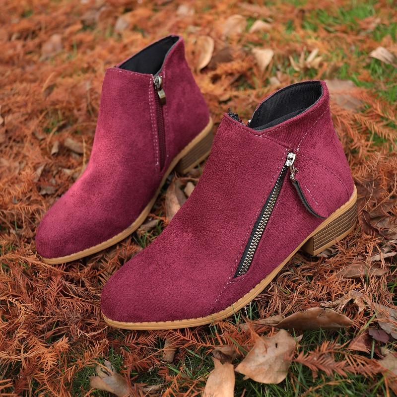 Новые короткие ботильоны с одним носком, остроносые, на толстом каблуке, на молнии сбоку, обувь больших размеров, Dr. Ботинки Мартенс для женщин