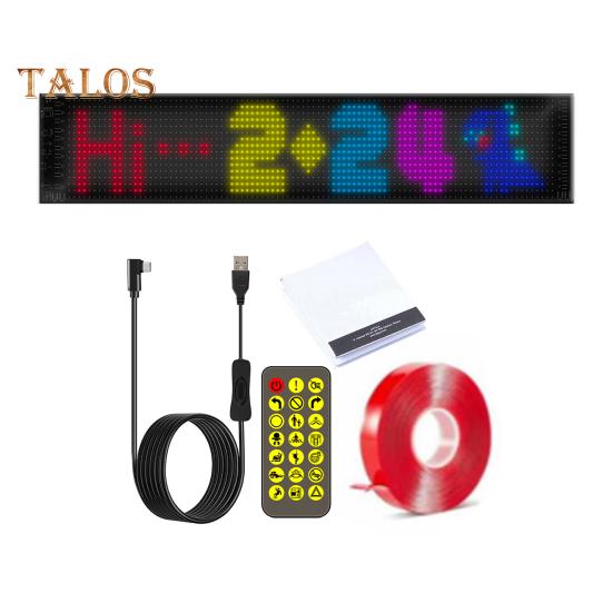 Прокручивающийся светодиодный дисплей, программируемый гибкий для матричной панели, интеллектуальное управление с помощью приложения, пользовательский текст, анимация узора, цифровые вывески, огни для автомобиля