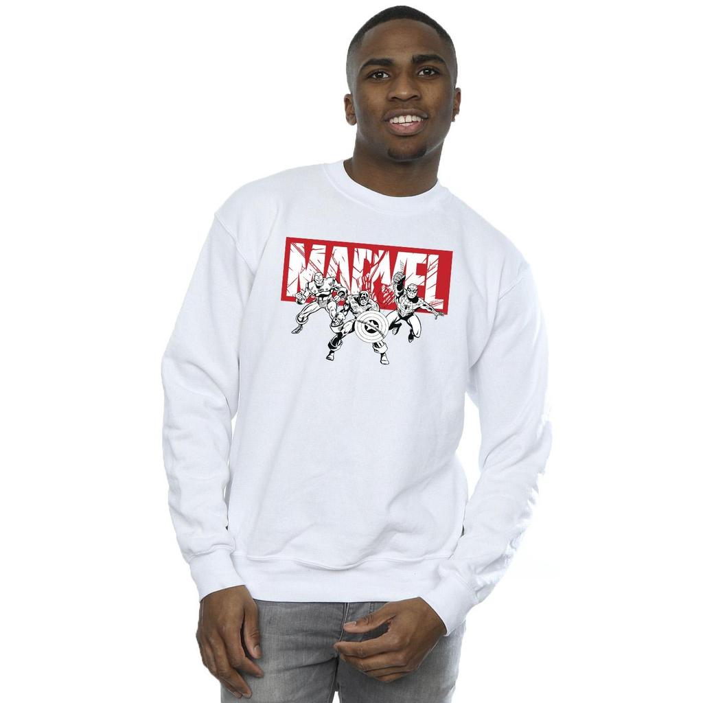 Marvel Mens Comics Hero Group Sweatshirt