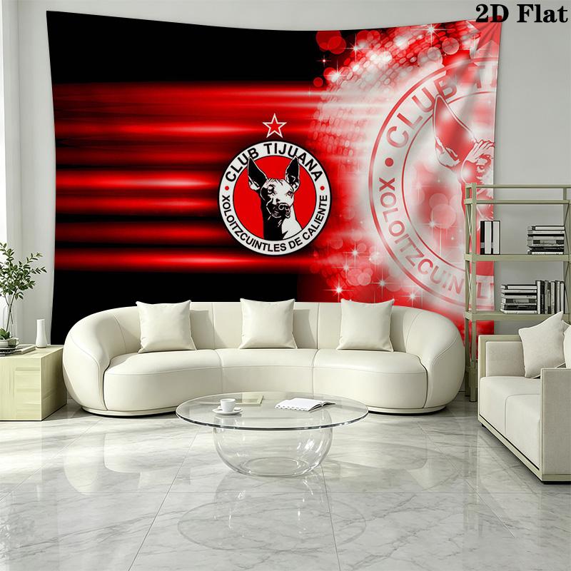 Club Tijuana Logo Wall Tapestry Aesthetic Wall Hanging Printed Fabric Blanket Decorative Tapestries for Bedroom Living Room Home Decor