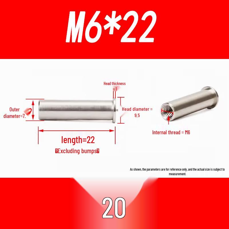 Сварные шпильки из нержавеющей стали 304 с внутренней резьбой M3-M6
