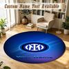 Round Rug Custom NameInter Milan Pattern Non Slip Carpet Home Floor Decor