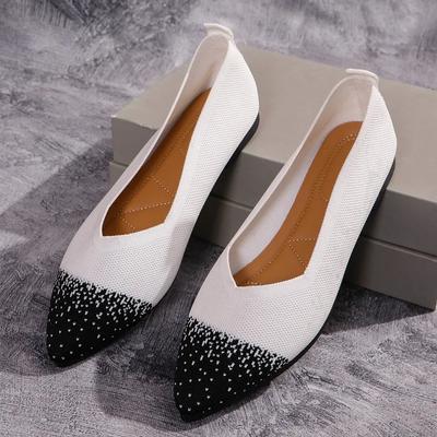 Женские туфли на плоской подошве, весна/лето/осень 2024, новые дышащие женские туфли из сетчатой ​​ткани с неглубоким горлышком и мягкой подошвой