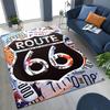 3D ретро ковер Route 66 Америка Историческая Мать-дорога для спальни, гостиной, дивана, дома, коврик для прихожей, Декор, Большой детский нескользящий коврик для пола