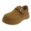 Retro Thick-soled Women's Spring Outer Wear New Versatile Muffin Shoes with One Pedal To Increase the Height of Single Shoes