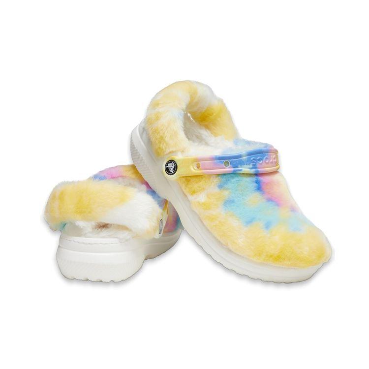 Crocs Классические клоги Зимние классические клоги с мехом Женские тапочки Разноцветные Белые 207303-94S