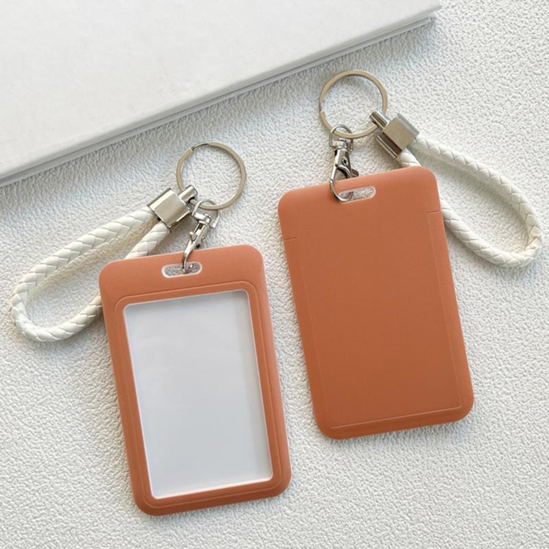 Брелок для ключей, держатель студенческой карты, простая однотонная серия, деловая рабочая карта для женщин и детей, держатель для студенческой фотокарты, чехол