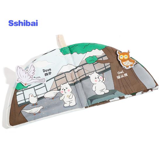 Baby Cloth Book Vegetable Fruit Animal Dinosaur Family Member, Tear-resistant Washable Early Education, Infant Boy Girl Crinkle Sensory Book