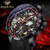 AILANG новые часы полые полностью автоматические механические часы водонепроницаемые мужские часы силиконовая лента