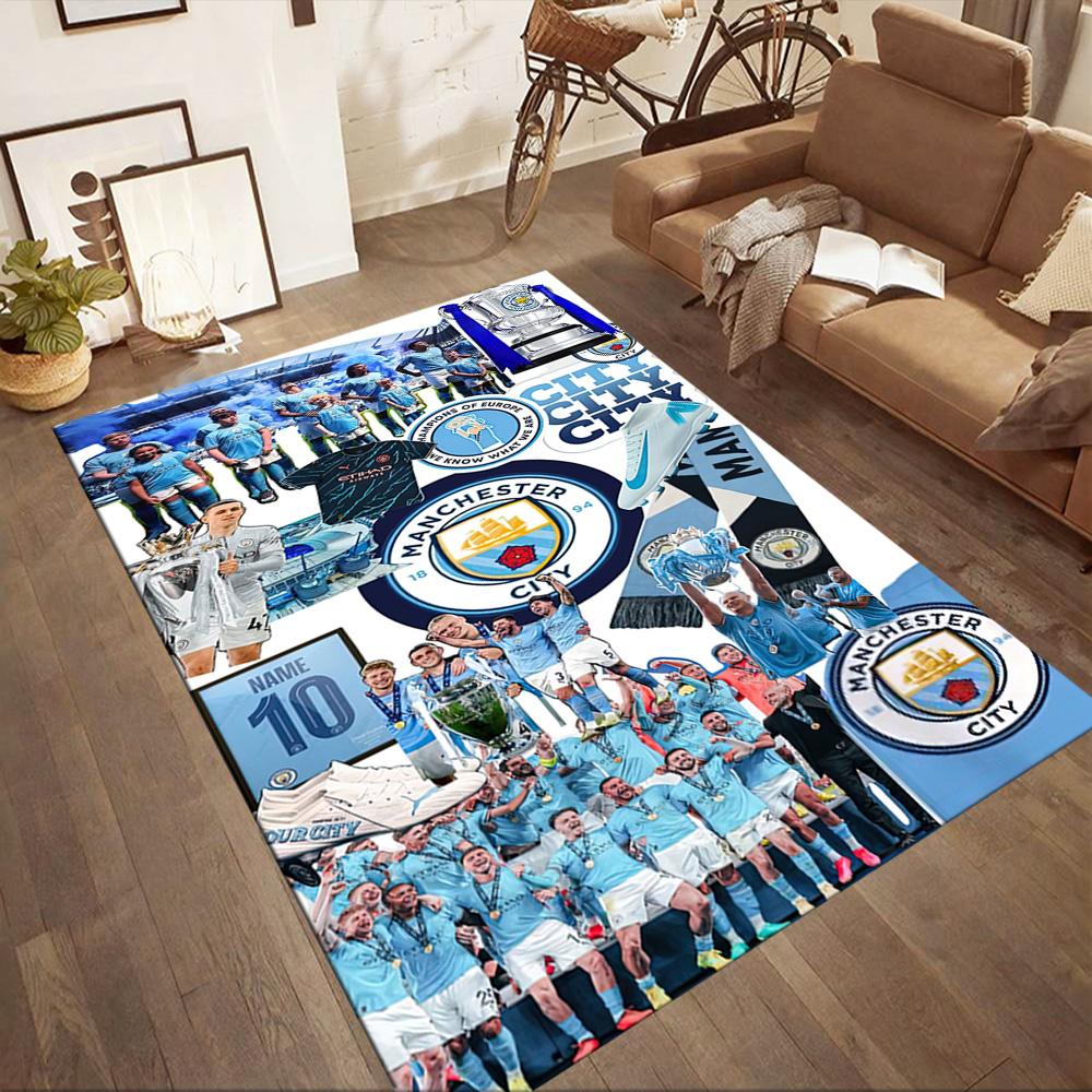 Manchester City Area Rug Design For Kitchen Balcony Entryway Bedrooms Antislip Rug Anime Office Decor Perfect Birthdaychristmas Gift Idea