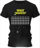Summer T-SHIRT T-SHIRT SPACE INVADERS Personality Fashion Dream Feelings Eyecatching Washable and Non-fading Black