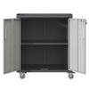 Heavy-duty metal garage cabinet with casters – sturdy tool storage, 75 × 42 × 88 cm, for garage, office & household