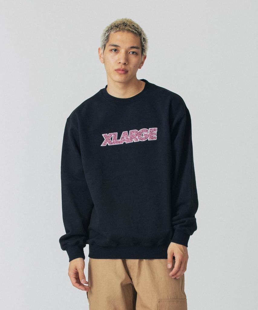 Свитшот CHENILLE STANDARD LOGO CREWNECK ЧЕРНЫЙ [Очень большой] Мужской