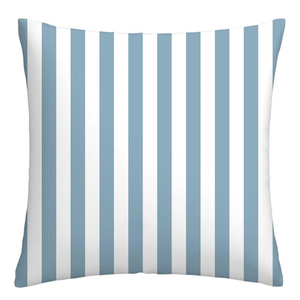 Blue and White Geometric Decorative Pillowcase Living Room Office Home Pillowcase Car Ornaments