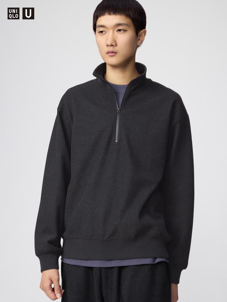 Uniqlo Brushed Sweat Half Zip Shirt