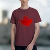 The emblem of the Canadian flag 2026 new fashion heavyweight hot selling retro printed pattern fun round neck Tshirt for daily