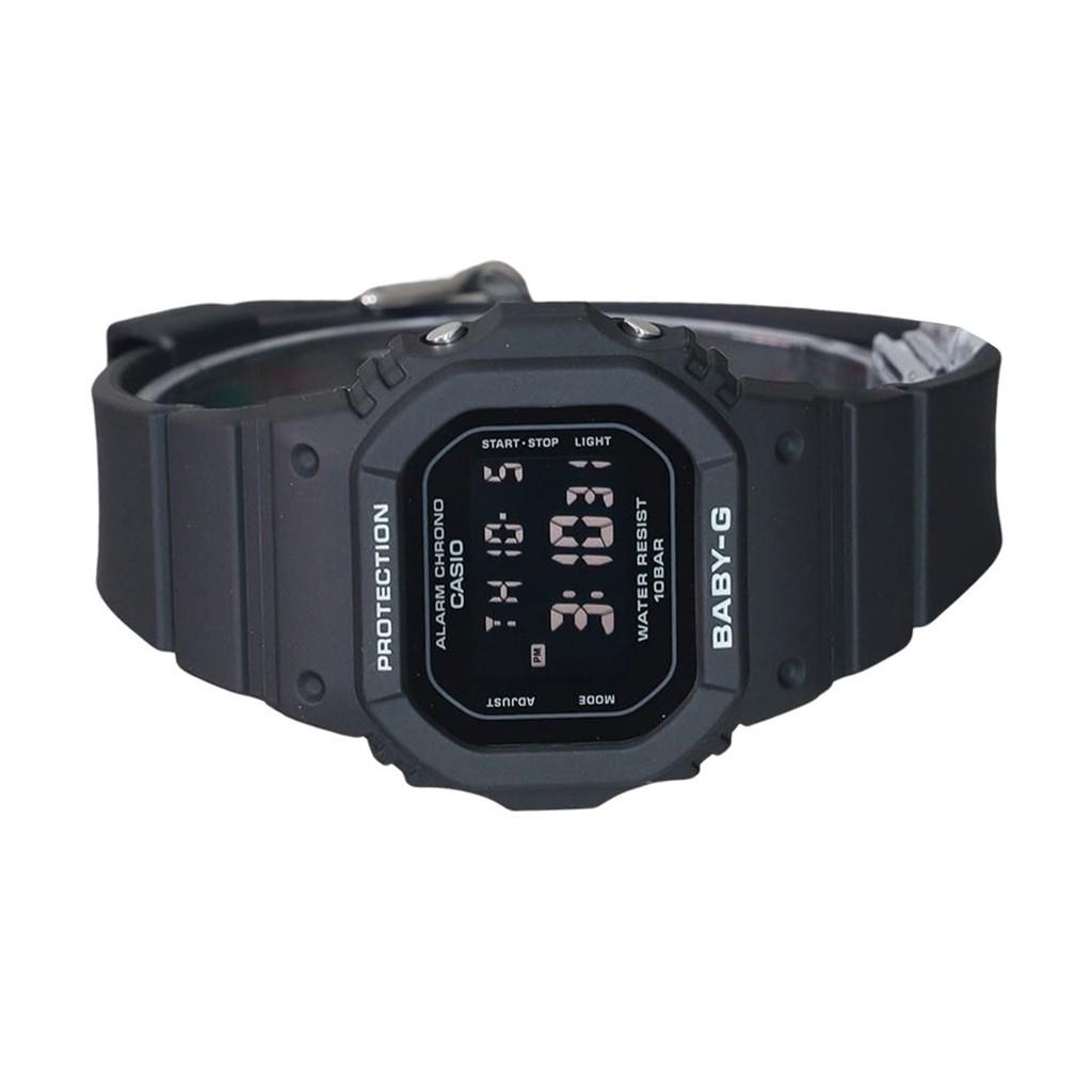Casio Детские кварцевые женские часы Baby-G Digital с черным полимерным ремешком BGD-565U-1 100M