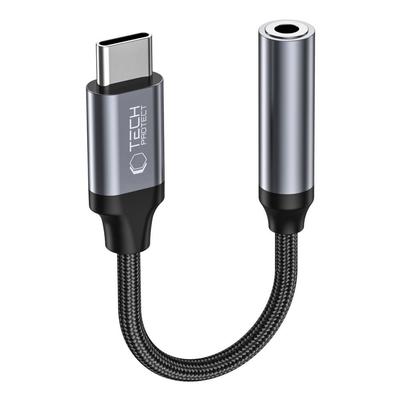 Переходник USB-C - мини-джек 3.5мм - черный