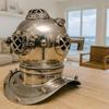 Водолазный шлем с никелевым покрытием, морской латунный морской декор, стимпанк водолазный шлем, коллекционный, акцент для дома, офиса, гостиной