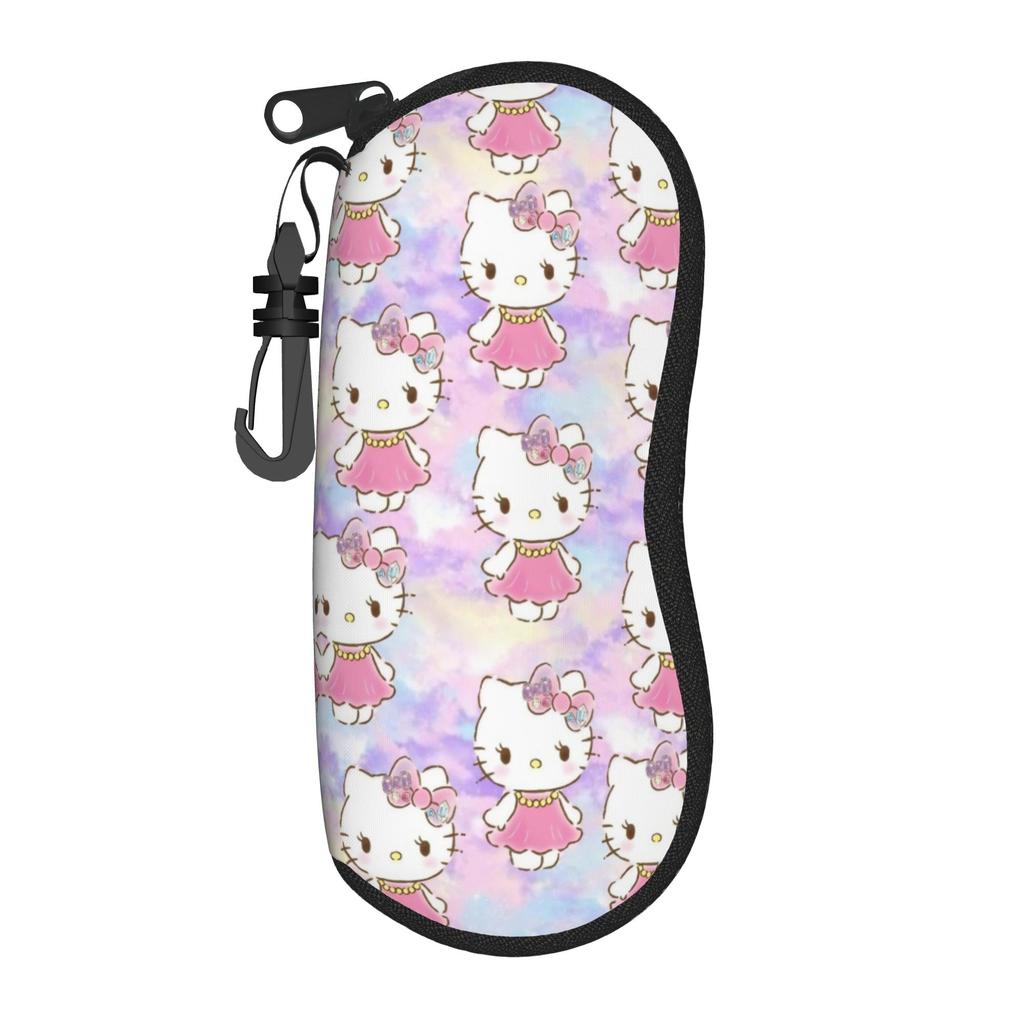 Colorful Cute Glasses Case Men Women Waterproof Zipper Helloo K-Kittys Glasses Storage Box Charming Eyewear Container
