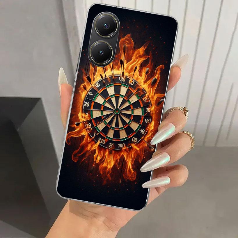 Darts Aesthetics Wire Target Phone Case for Xiaomi Poco X5 X6 X7 Pro F7 Ultra M7 Redmi 15 15C 13 13C 12 12C 10 10A 10C 9 9A 9C 9