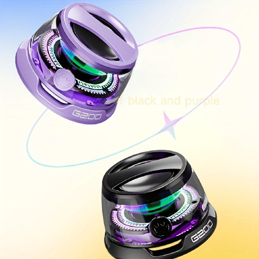 2-in-1 Mini Bluetooth Speaker with RGB Lighting Wireless Sound Box Multifunction Phone Stand Party