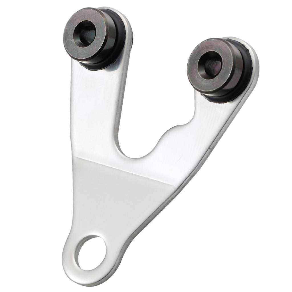 Daytona 61197 Кронштейн для мотоциклетного прибора, Ширина крепления 1,8 дюйма (45 мм), Крепление M10, Виброгасящая резина, Нержавеющая сталь, Центр/Изгиб 10°