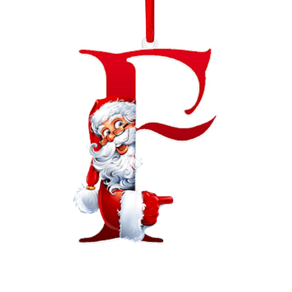 Рождественская елка из 26 букв, подвесное персонализированное украшение в виде рождественской буквы