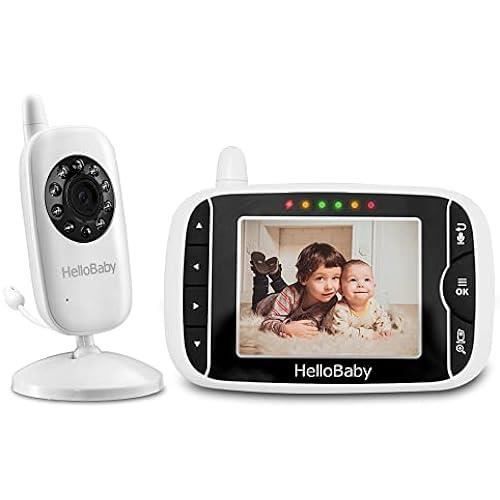 Hello Baby HB32 Moniteur Vidéo sans Fil avec Appareil Photo Numérique, Surveillance de la Température de Vision Nocturne et Système