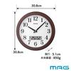 MAG Wall Automatic Light Stays On When It Gets Continuous Second Diameter Meiya Noah Precision Clock, Analog, Thermometer, Hygrometer,