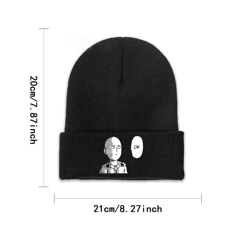 Вязаная шапка One Punch Man, женские шапки унисекс, осенне-зимние шапки Сайтама OPM Oppai, вязаная крючком шапка-дыня в стиле аниме Манга
