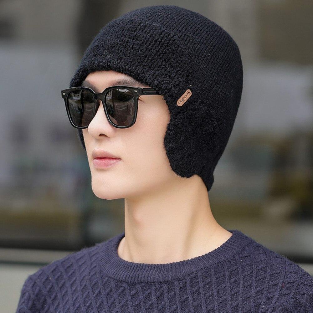 Новая зимняя вязаная шапка унисекс с защитой ушей, модная мягкая шапка-бини для мужчин и женщин, спортивная шапка-ушанка для спорта на открытом воздухе, классическая согревающая шапка