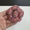 High-End 6.6cm Pu Leather Camellia Children's Fashionable Multi-Color Brooch Pins Small Fragrant Flower Brooch for Anniversary