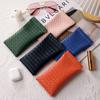 1Pc Woven Glasses Bag Sunglasses Box Portable Waterproof Glasses Pouch PU Leather Eyewear Protective Cover Storage Bag