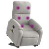 VidaXL Fauteuil inclinable de massage gris clair tissu microfibre 3204937
