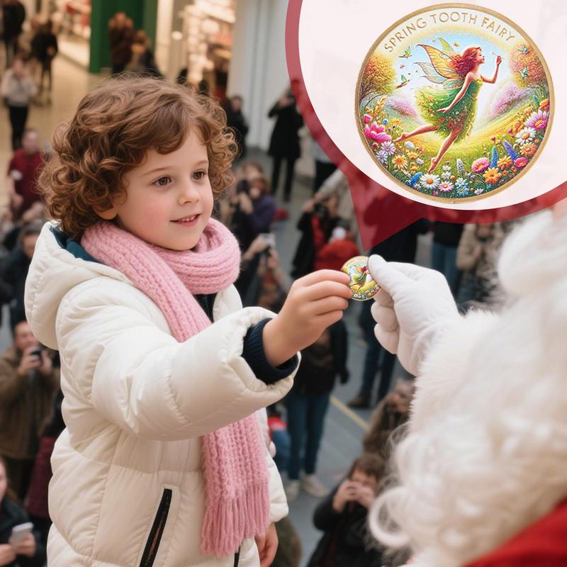 Монета Зубной Феи Металлическая Сувенирная Монета Для Детей Смена Зубов Портативная Коллекционная Памятный Сувенир Роста Для Мальчиков Детей Девочек