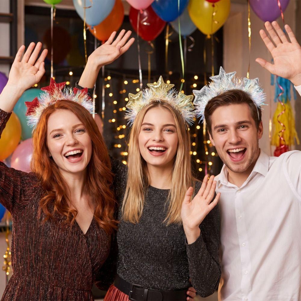 Sweet New Year Decorative Headband Sequin Party Hair Accessory Countdown Photos