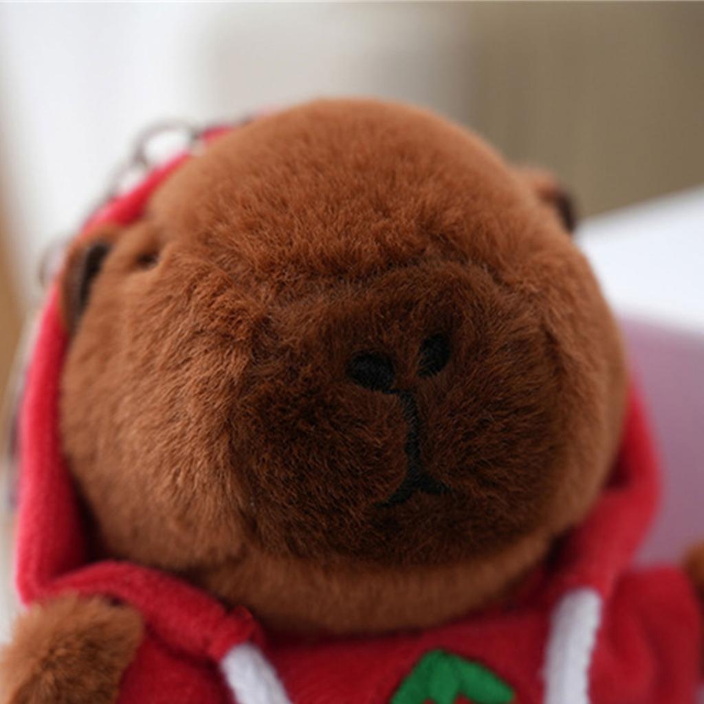 Очаровательная подвеска-капибара, плюшевая игрушка для украшения рабочего стола и брелок, подвеска для сумки