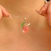 Strawberry/Peach Pendant Necklace Fruit Necklace Alloy Texture Fashion and Trendy Jewelry Suitable for Fashion Lover