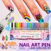 GuangNa DIY Ручка для ногтей 0,5 мм Маркерная ручка Body Painting Ручка для граффити на ногтях Быстросохнущая Водонепроницаемая Цветная Металлическая Акриловая